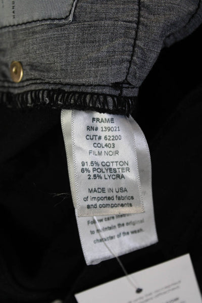 Frame Denim Womens Ankle Skinny Jeans Black Size 26