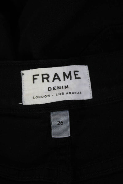 Frame Denim Womens Ankle Skinny Jeans Black Size 26