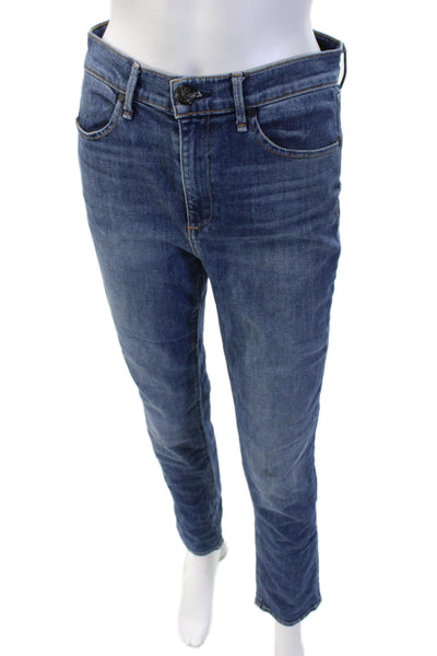 Rag & Bone Unisex Ankle Straight Jeans Blue High Rise Button Size 27