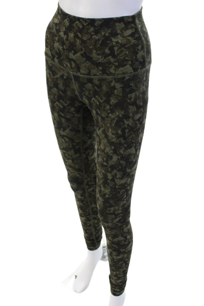 Lululemon Womens Ankle Jeggings Black Camo Nylon Size 6