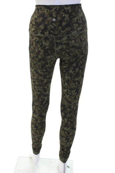 Lululemon Womens Ankle Jeggings Black Camo Nylon Size 6