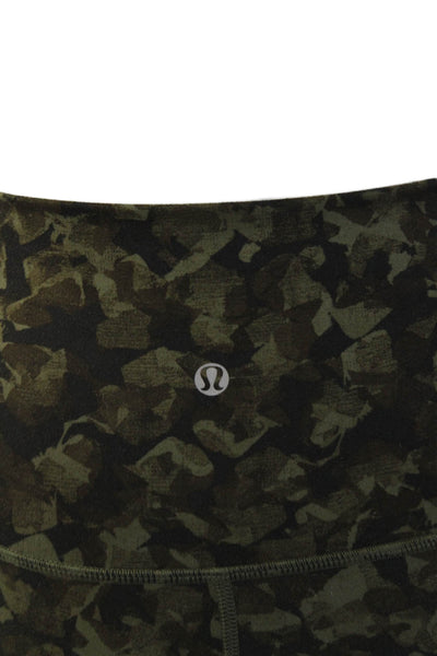 Lululemon Womens Ankle Jeggings Black Camo Nylon Size 6