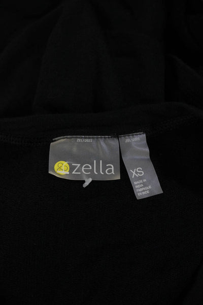 Zella Women Sheath Tank Dress Black Crewneck Sleeveless Drawstring Size XS