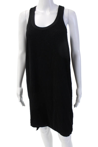 Wilt Womens Black Tank Dress Sleeveless Round Neck Cotton Blend Size L