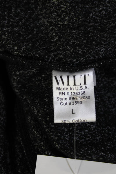 Wilt Womens Black Tank Dress Sleeveless Round Neck Cotton Blend Size L