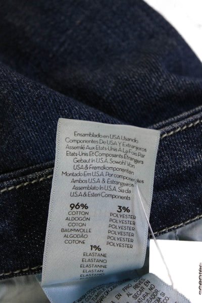 Mother Women Ankle Skinny Jeans Dark Blue High Rise Size 25