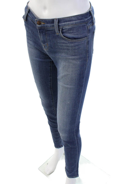 J Brand Womens Ankle Skinny Jeans Blue Mid Rise Button Size 25