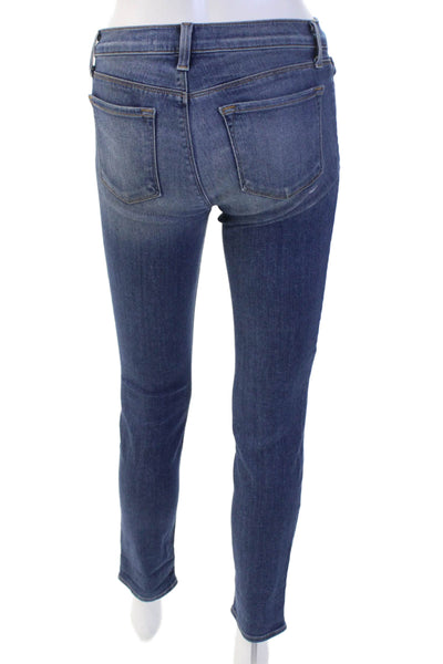 J Brand Womens Ankle Skinny Jeans Blue Mid Rise Button Size 25