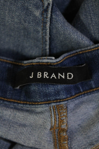 J Brand Womens Ankle Skinny Jeans Blue Mid Rise Button Size 25