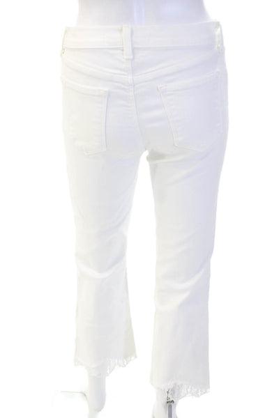 J Brand Womens Ankle Cropped High Rise White Jeans Size 27