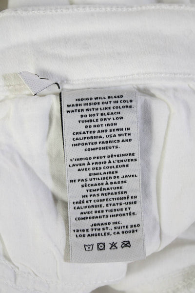 J Brand Womens Ankle Cropped High Rise White Jeans Size 27