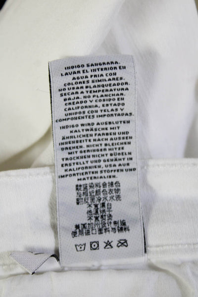 J Brand Womens Ankle Cropped High Rise White Jeans Size 27