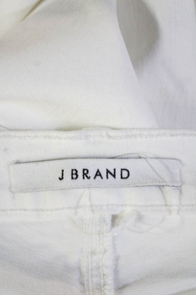 J Brand Womens Ankle Cropped High Rise White Jeans Size 27