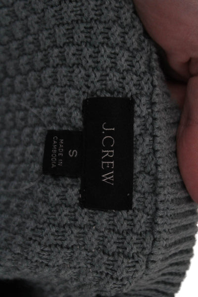 J Crew Womens Pullover Sweater Green Cotton Crew Neck Long Sleeve Size S