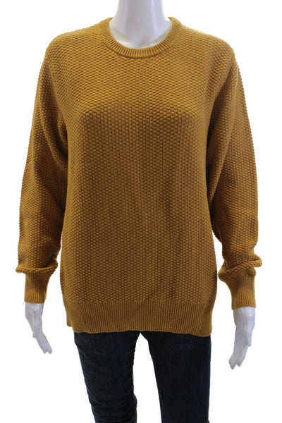 J Crew Womens Brown Cotton Pullover Sweater Crew Neck Long Sleeve Size M