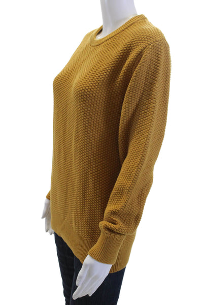J Crew Womens Brown Cotton Pullover Sweater Crew Neck Long Sleeve Size M