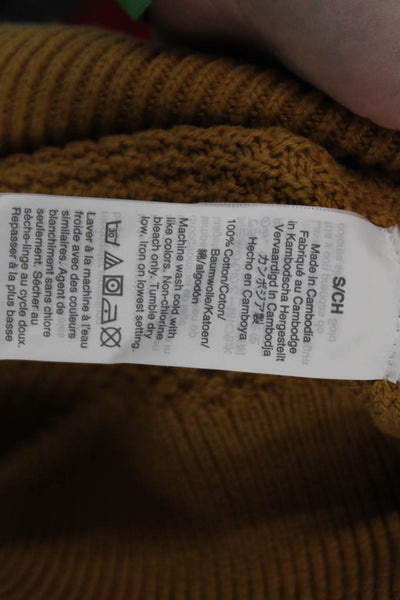 J Crew Womens Brown Cotton Pullover Sweater Crew Neck Long Sleeve Size M