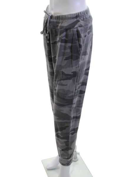Splendid Women Jogger Sweatpants Dark Gray Camo Drawstring Size L