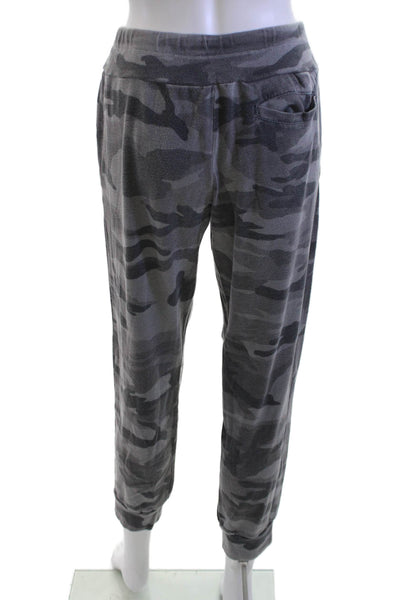 Splendid Women Jogger Sweatpants Dark Gray Camo Drawstring Size L