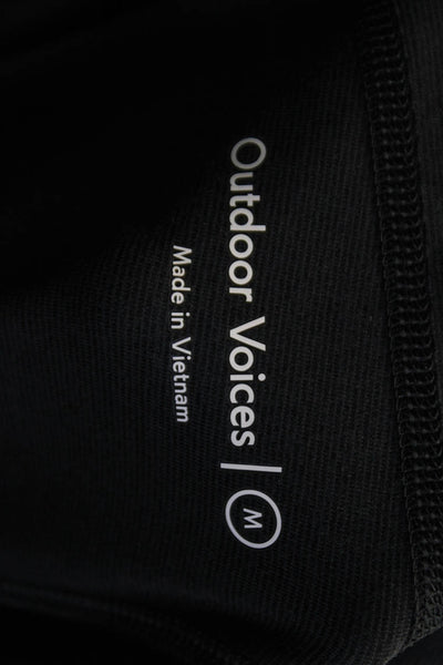 Outdoor Voices Womens Jogger Sweatpants Black Poly Spandex Drawstring Size M