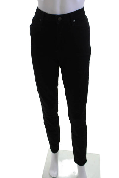Paige Women High Rise Black Jeggings Button Fly Size 31
