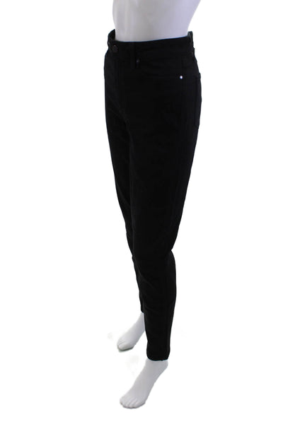 Paige Womens Black Ankle Pants High Rise Rayon Cotton Blend Size 31