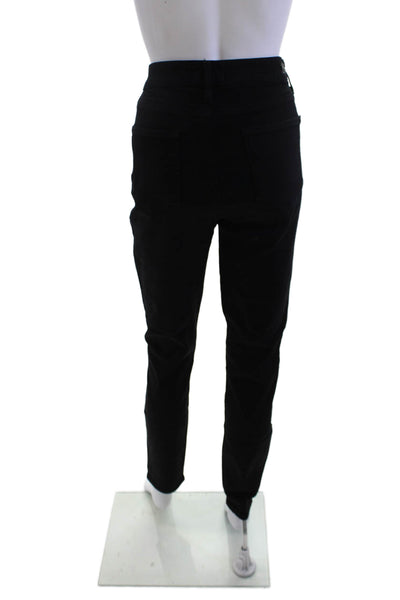 Paige Womens Black Ankle Pants High Rise Rayon Cotton Blend Size 31