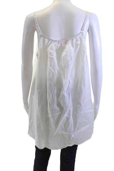 Oscar de la Renta Pink Label Womens Sleeveless Floral Blouse Size M