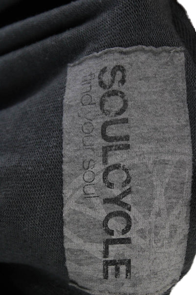 Soul Cycle Unisex Full-Zip Hoodie Dark Gray Camo Army Graphic Drawstring Size L