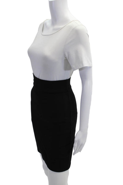 Ounce Womens Black Straight Pencil Skirt Size S