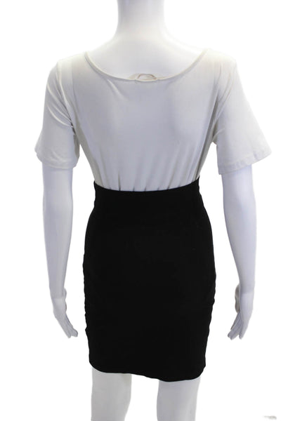 Ounce Womens Black Straight Pencil Skirt Size S
