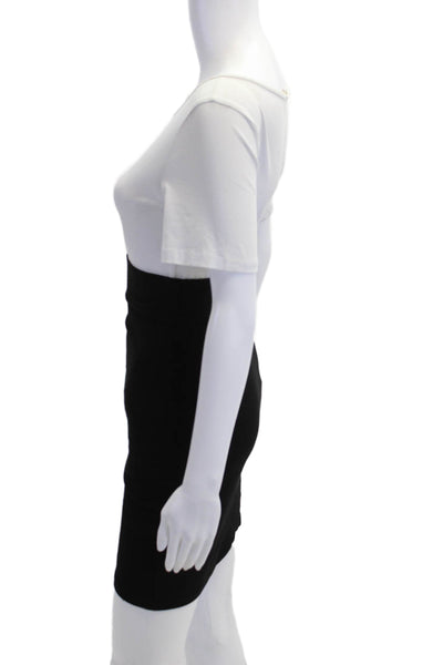 Ounce Womens Black Bodycon Pencil Skirt Hook & Eye Mini Size S