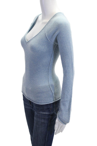 Joie Womens Pullover V-Neck Wool Blend Sweater Light Blue Long Sleeve Size S