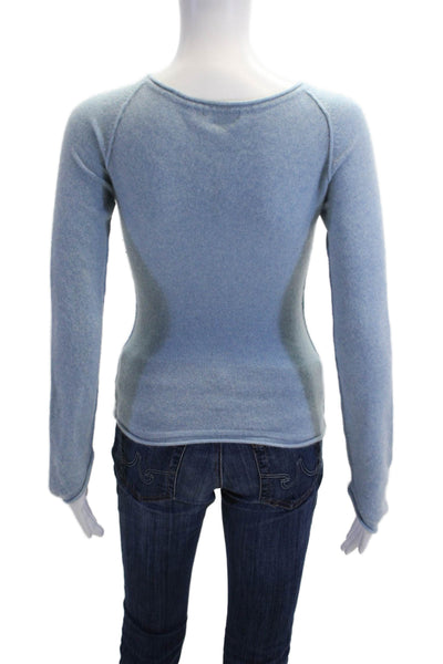 Joie Womens Pullover V-Neck Wool Blend Sweater Light Blue Long Sleeve Size S