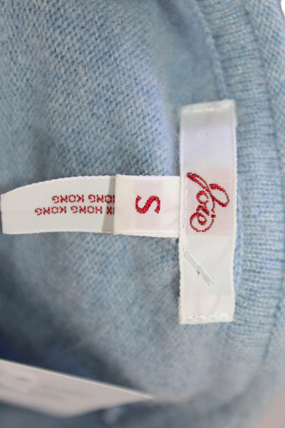 Joie Womens Pullover V-Neck Wool Blend Sweater Light Blue Long Sleeve Size S
