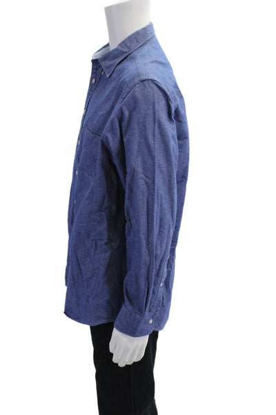 Charles Tyrwhitt Womens Cotton Long Sleeve Button Down Shirt Blue Size L