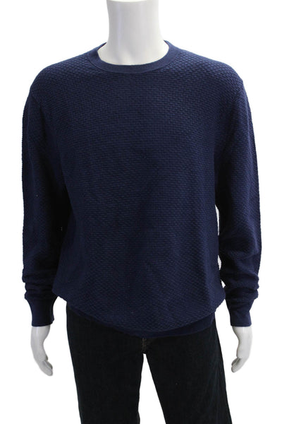 Charles Tyrwhitt Mens Dark Blue Pullover Crewneck Cotton Merino Sweater Size XL