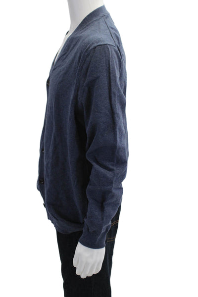 Club Room Mens Dark Blue V Neck Button Cardigan 70% Cotton 30% Nylon Size XL