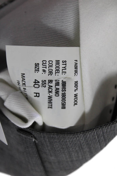 Bloomingdales The Mens Store Mens Cropped Dress Pants Dark Gray Wool Size 40