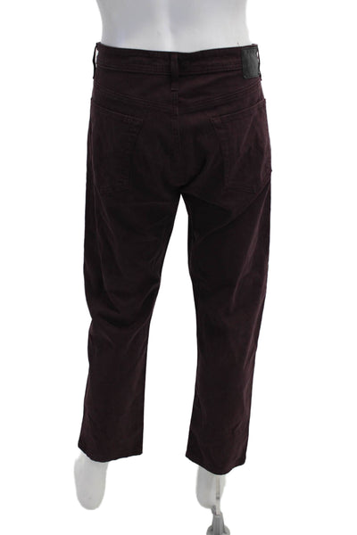 AG Adriano Goldschmied Mens Cropped Brown Pants 27 Inseam Size 36