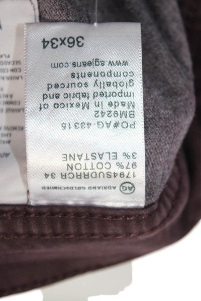 AG Adriano Goldschmied Mens Cropped Brown Pants 27 Inseam Size 36