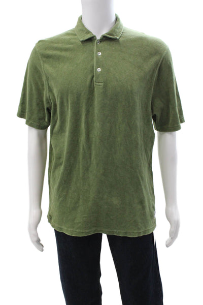 04651/A Trip In A Bag Mens Polo Green Cotton Short Sleeve Army Size XL
