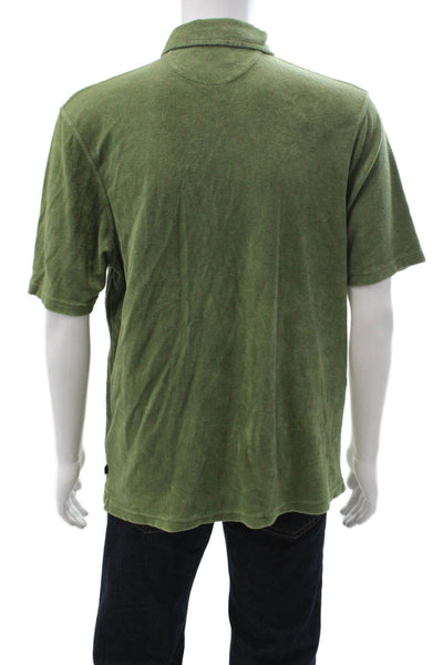 04651/A Trip In A Bag Mens Polo Green Cotton Short Sleeve Army Size XL