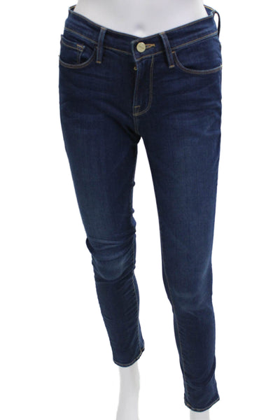 Frame Denim Womens Dark Blue Skinny Ankle Jeans Size 29