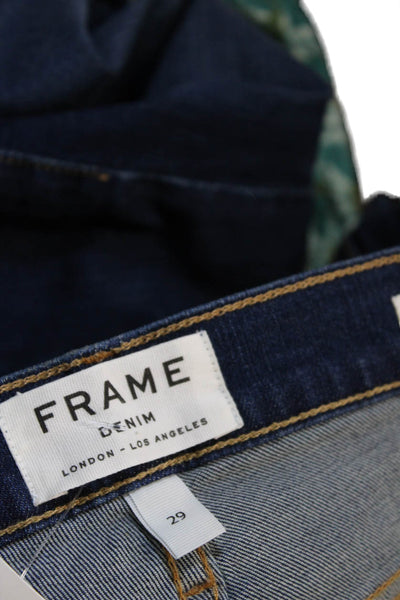 Frame Denim Womens Dark Blue Skinny Ankle Jeans Size 29