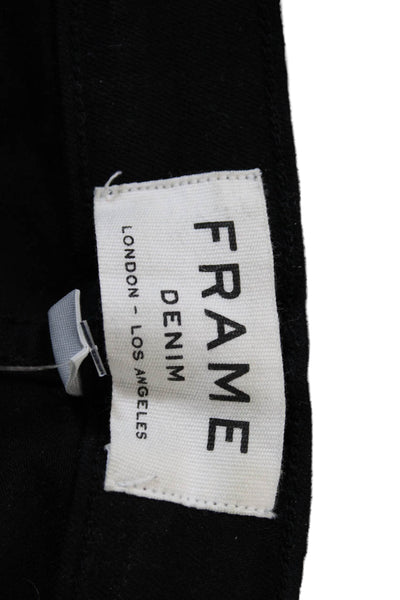 Frame Denim Women Skinny Ankle Jeans Black Size 29