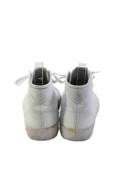 Rag & Bone Womens Leather Lace-Up High-Top Casual Sneakers White Size 8