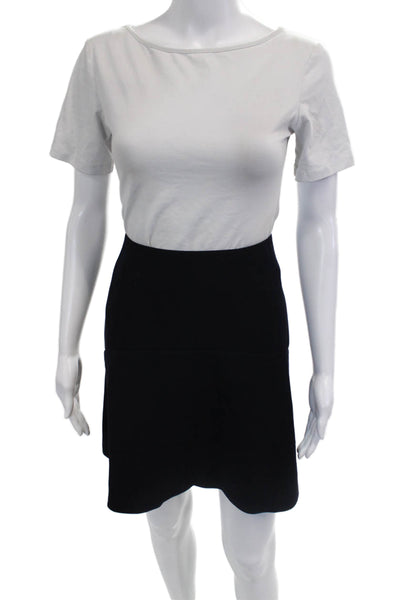 Vince Camuto Womens A-Line Mini Skirt Black Polyester Size 31
