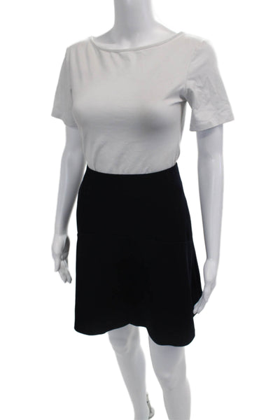 Vince Camuto Womens A-Line Mini Skirt Black Polyester Size 31