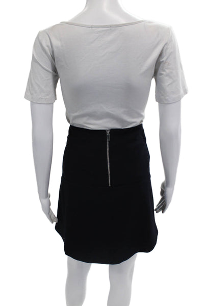 Vince Camuto Womens A-Line Mini Skirt Black Polyester Size 31